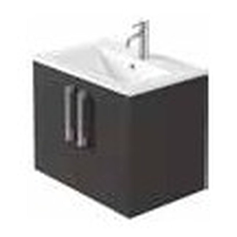 Serio 500mm Wall Hung Vanity Unit & Basin, 2 Doors