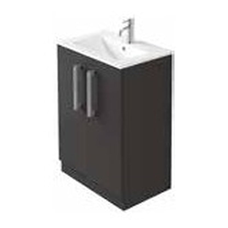 Serio 600mm Floorstanding Vanity Unit & Basin, 2 Doors