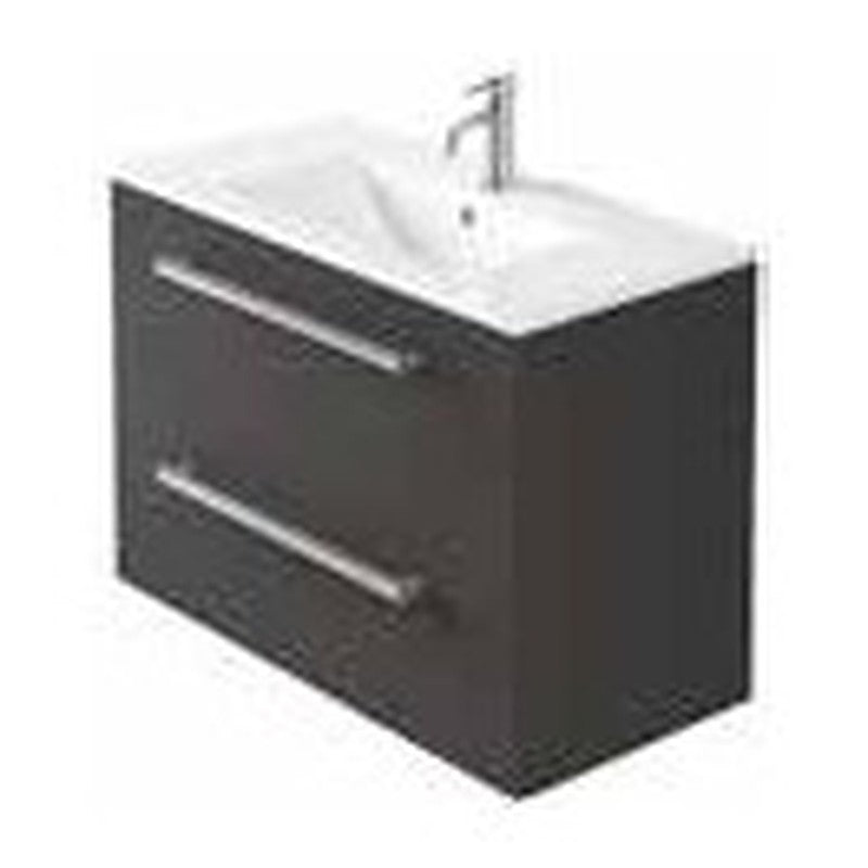 Serio 800mm Wall Hung Vanity Unit & Basin, 2 Drawers