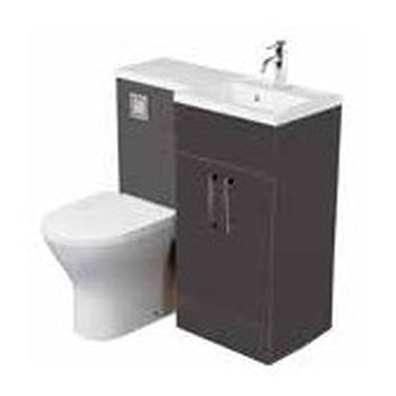Serio 850mm L-Shaped Combination Vanity & WC Unit with Basin