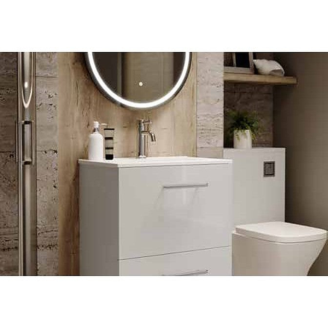 Serio gloss white floorstanding vanity unit