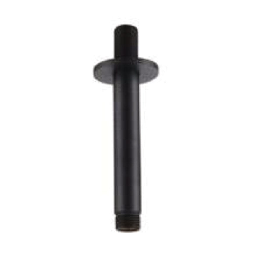 Ceiling & Wall Shower Arms, Matt black, Round ceiling arm