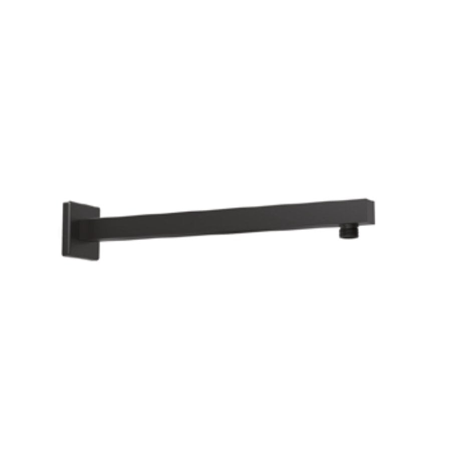 Ceiling & Wall Shower Arms, Matt black, Square wall arm