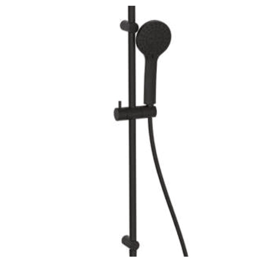 Shower Slide Rail Kits, Built-in outlet elbow, matt black