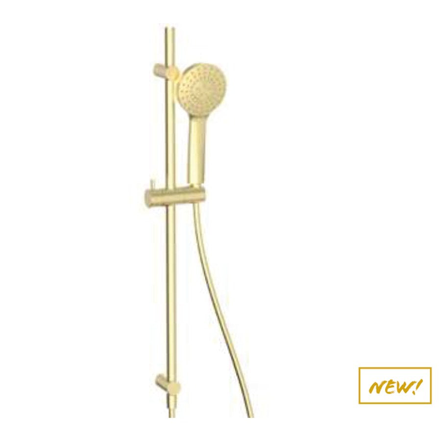 Shower Slide Rail Kits, Built-in outlet elbow, brushed brass