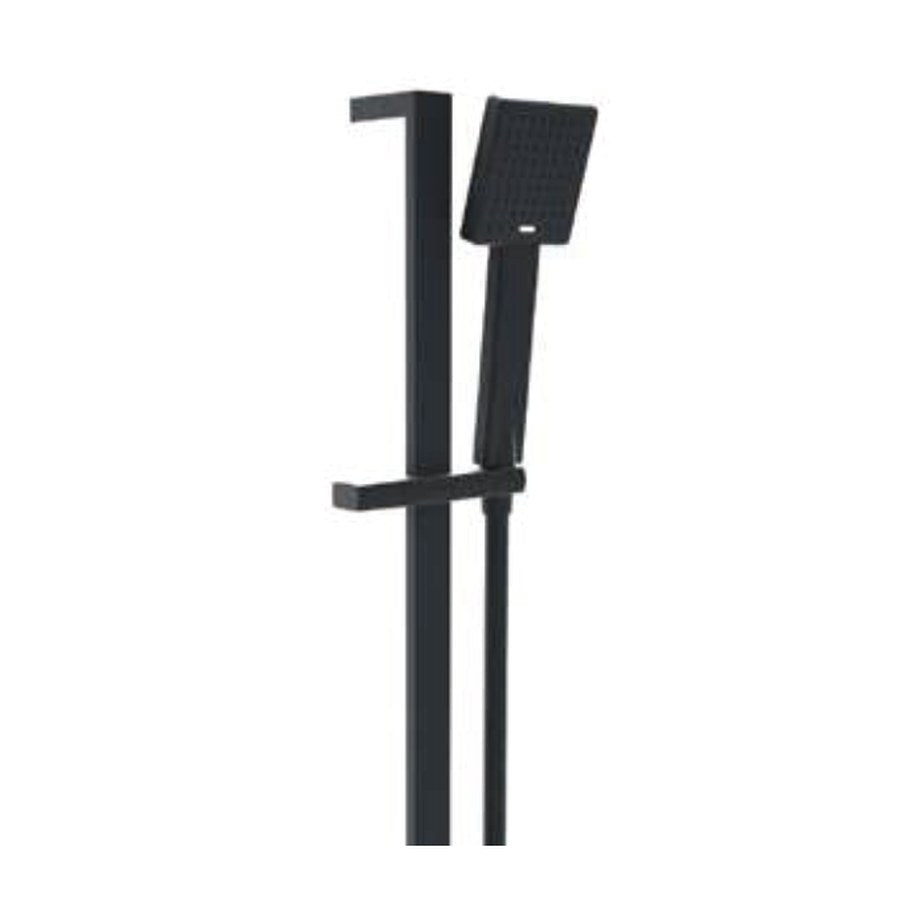 Shower Slide Rail Kits, Square handset, matt black
