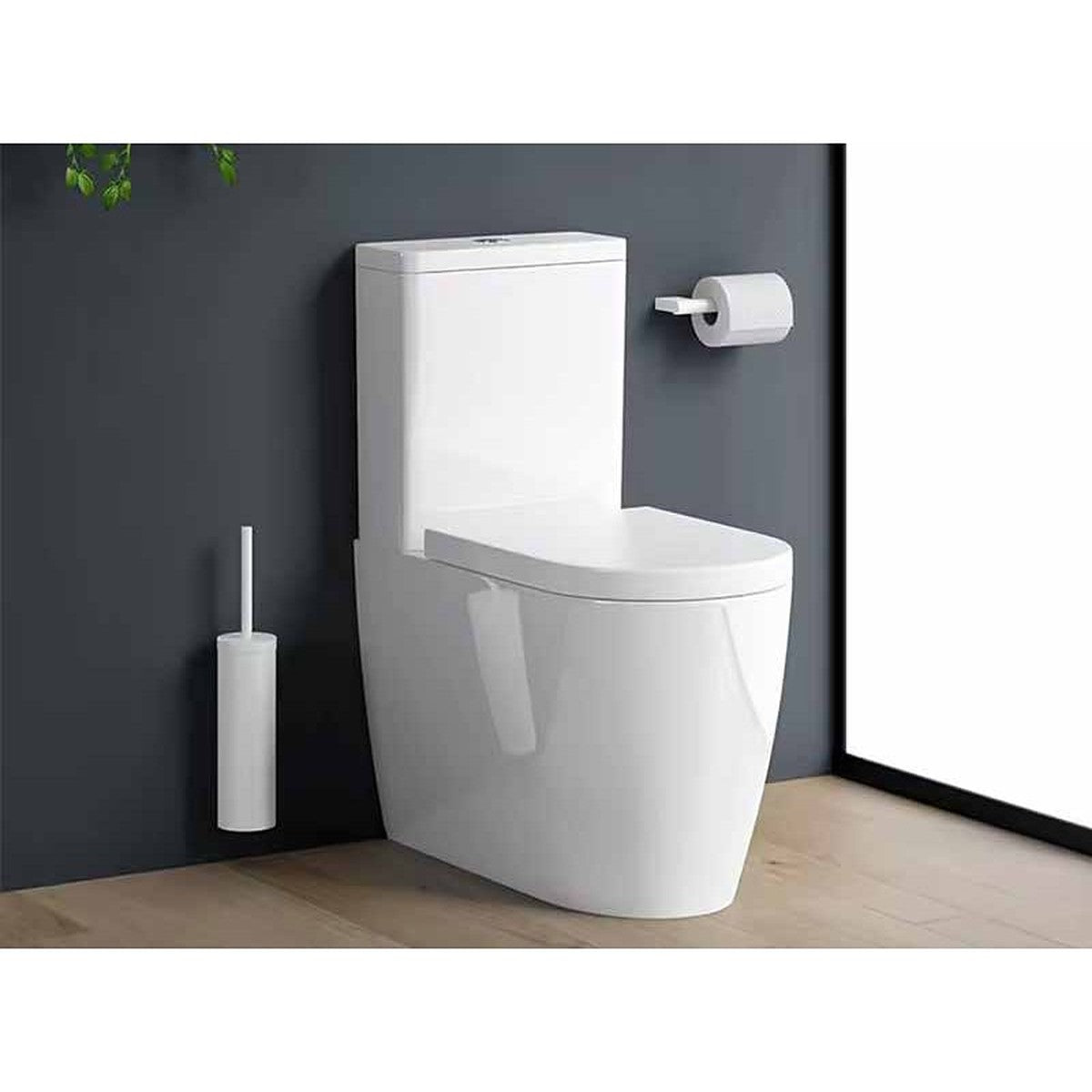 Signa close coupled toilet against a dark wall