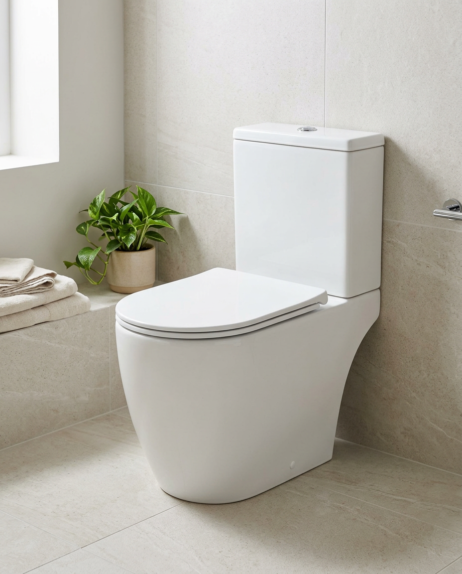 Signa Close Coupled Toilet in a bright modern bathroom