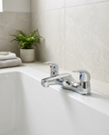 Simplo Deck Bath Filler in a bright modern bathroom