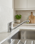 Simplo Single Lever Kitchen Mixer Tap in a bright modern kitchen