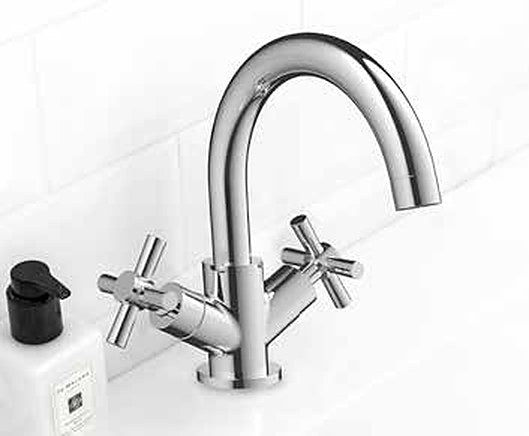 Sincra taps from the Tilelyte Brassware Collection in a bathroom setting