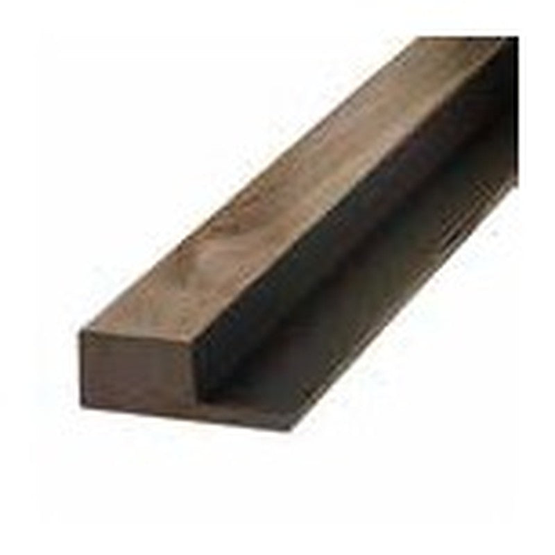 Slatted panel end cap in walnut & black