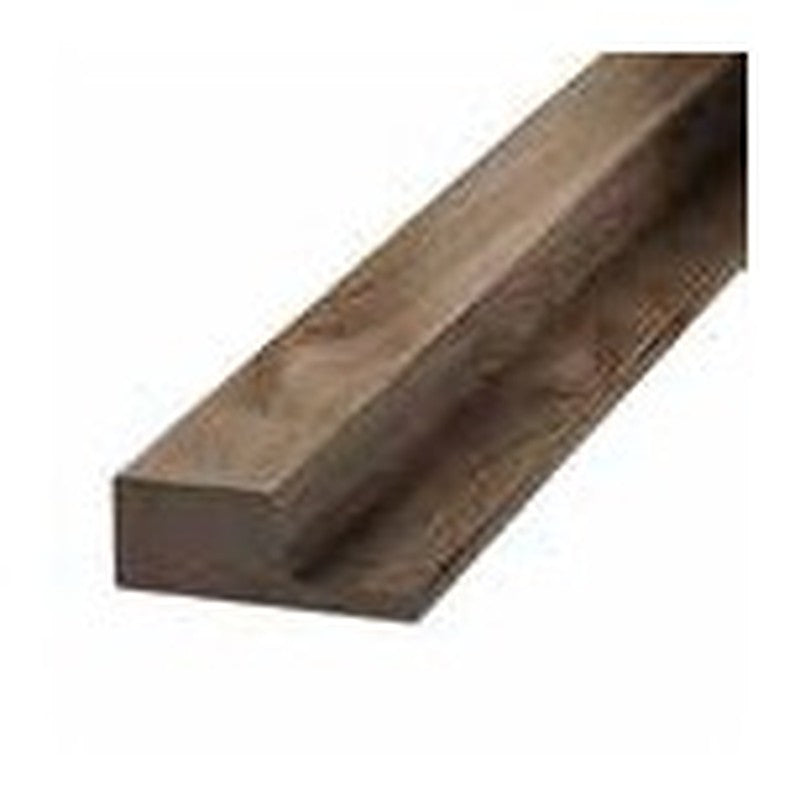 Slatted panel end cap in walnut