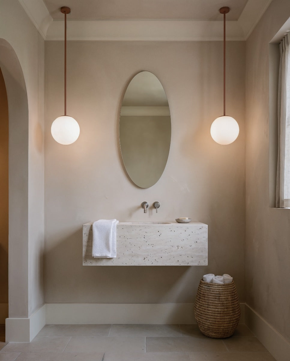 Slim Oval Mirror 45x100cm