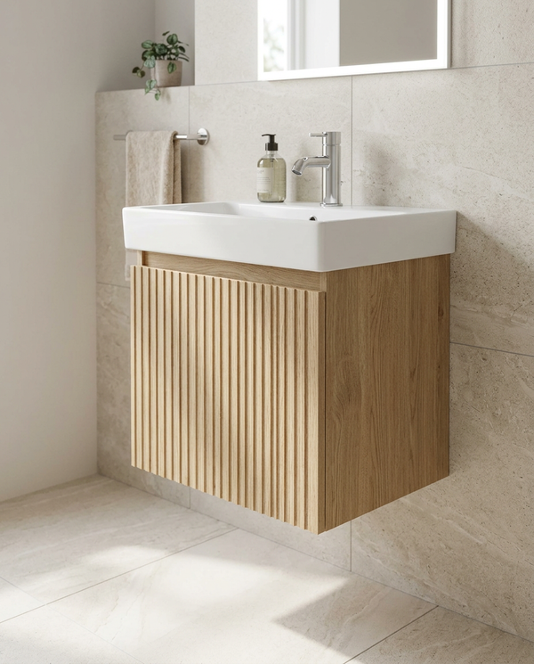 Sohana 500mm Wall Hung Vanity Unit & Basin, 1 Drawer