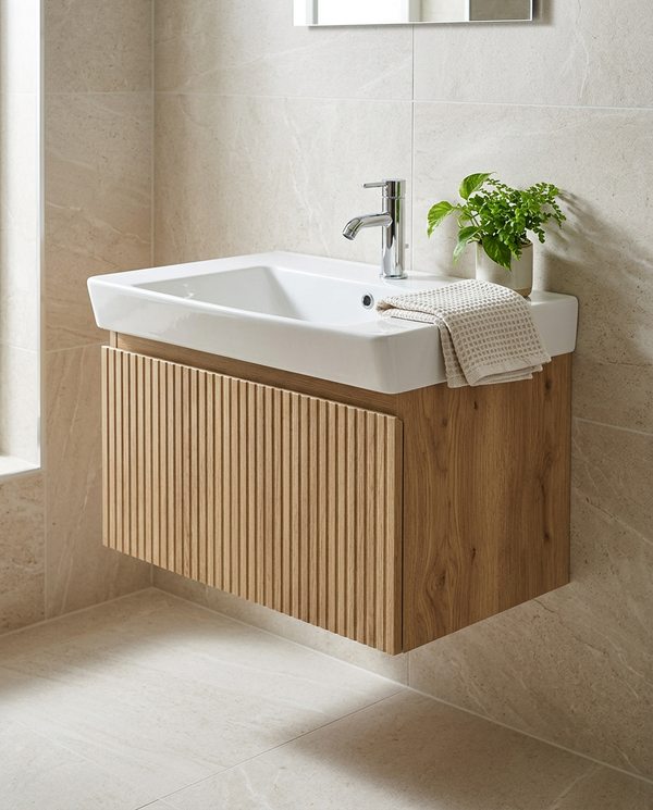 Sohana 800mm Wall Hung Vanity Unit & Basin, 1 Drawer