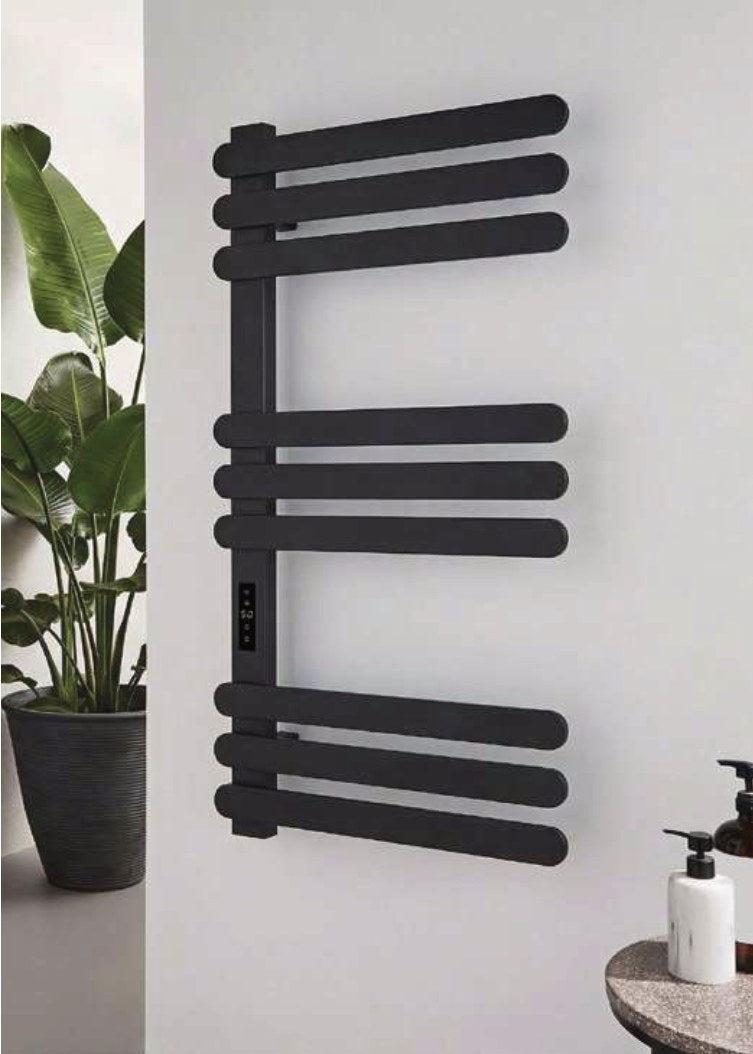 Sola Electric Heated Towel Rail, Black