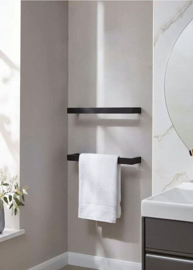 Solo 12V Electric Towel Rail, Black