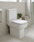 Spazio Soft Close Toilet Seat in a bright modern bathroom