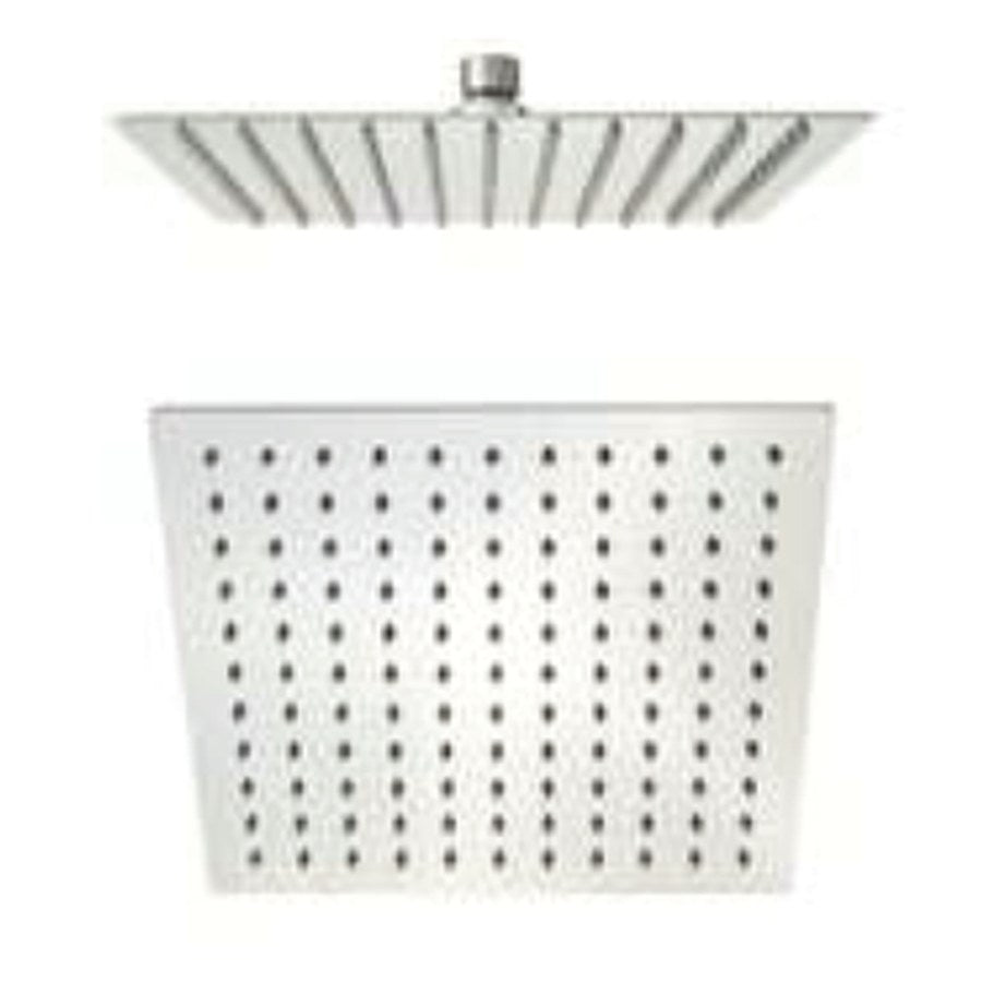 Stainless Steel Shower Drencher Heads, Chrome, Square, 200mm