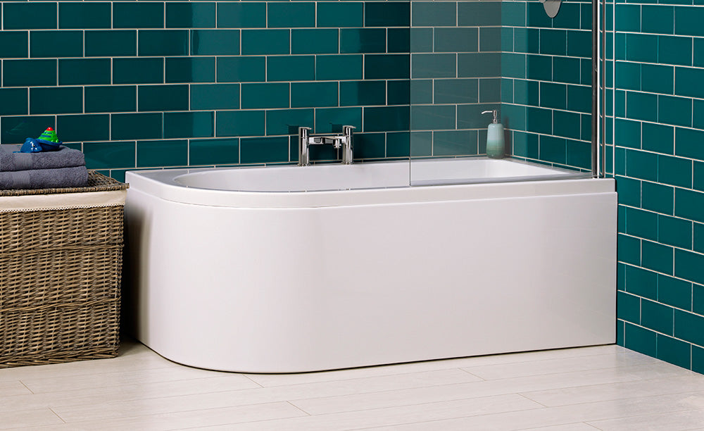 Carron Status Shower Bath, in a bathroom setting