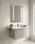 Stella Battery LED Mirror in a bright modern bathroom