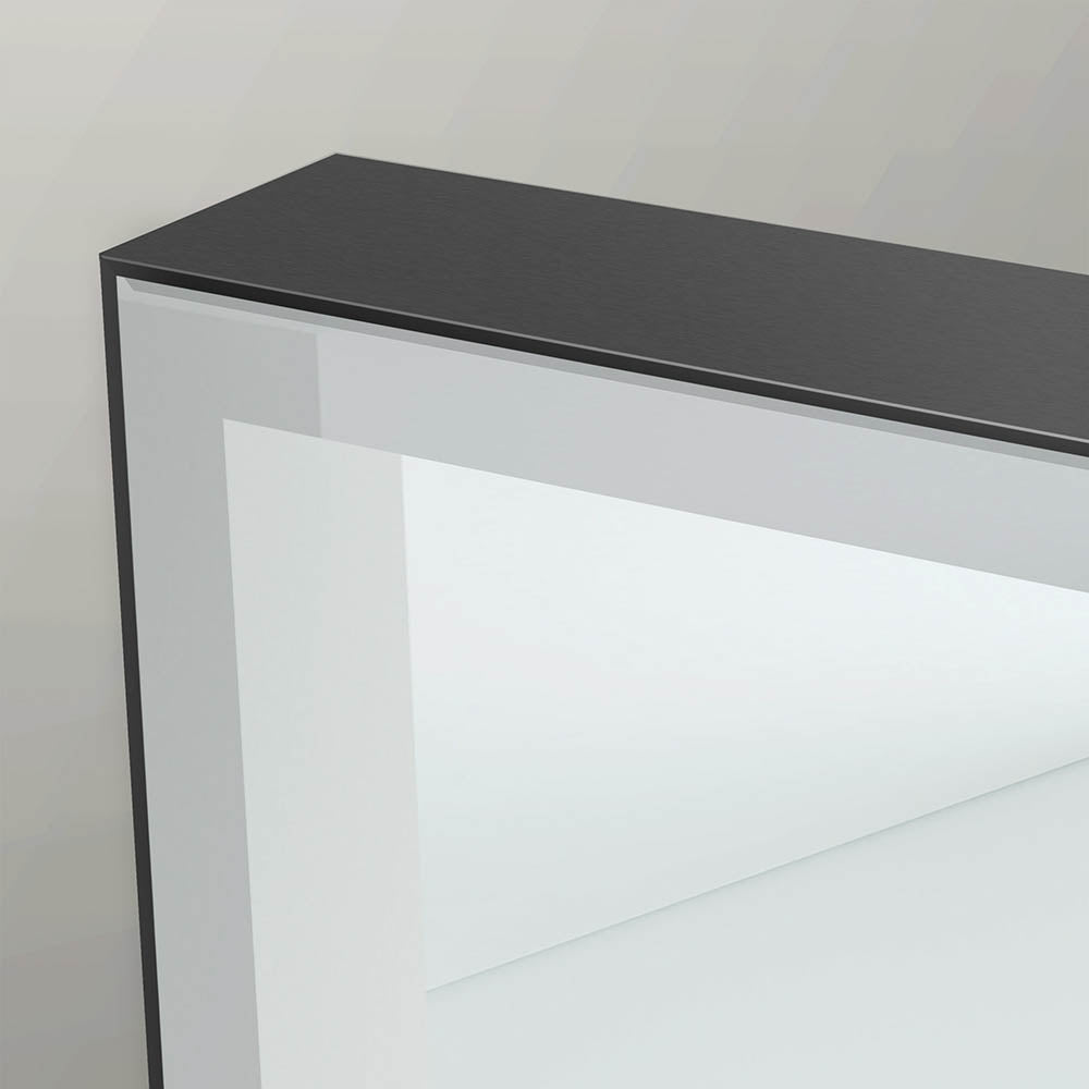 Tate Light Rectangular Mirror 100 Black - 100x70cm