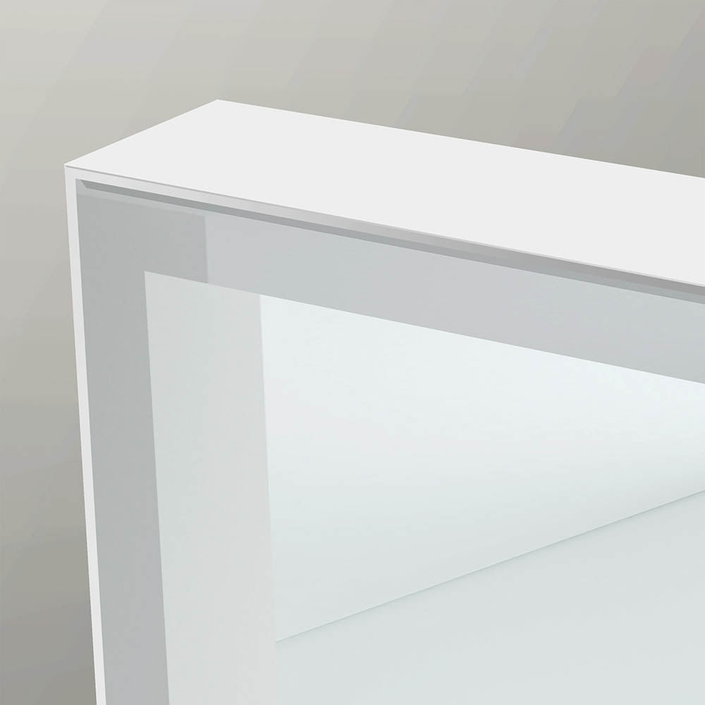 Tate Light Rectangular Mirror 100 White - 100x70cm