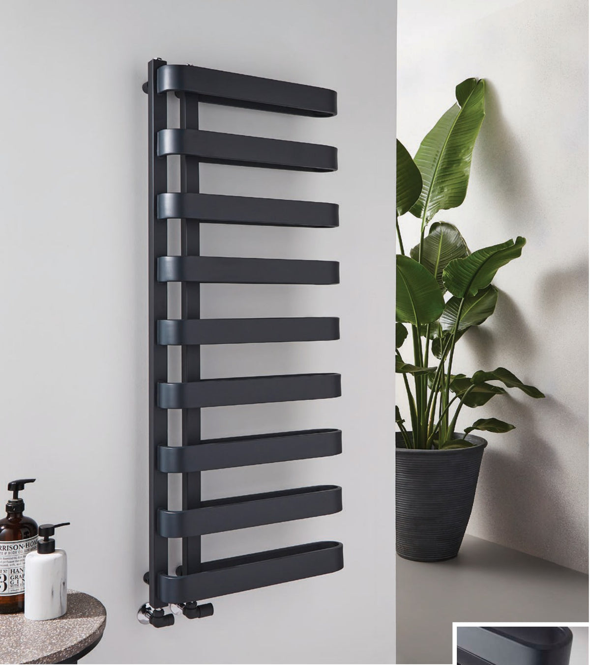 Tavira Anthracite Towel Rail