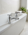 Tempo Bath Filler in a bright modern bathroom