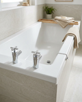 Tempo Bath Taps in a bright modern bathroom