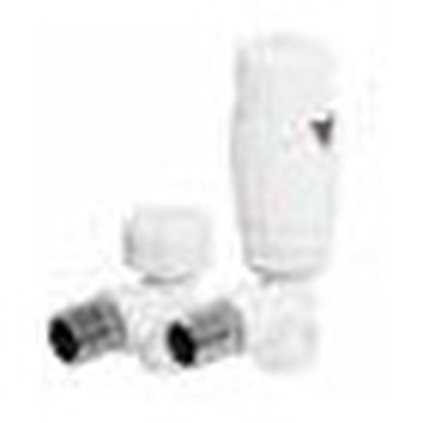 Thermostatic Radiator Valves (Pair) – Angled White