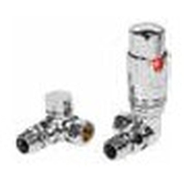 Thermostatic Radiator Valves (Pair) – Corner Chrome