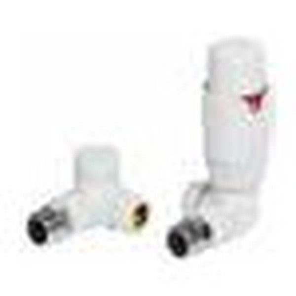 Thermostatic Radiator Valves (Pair) – Corner White