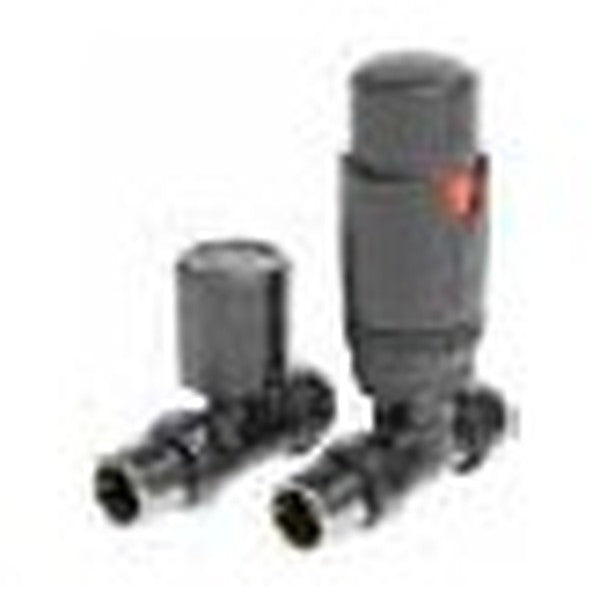 Thermostatic Radiator Valves (Pair) – Straight Anthracite