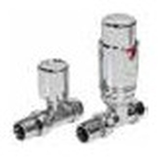 Thermostatic Radiator Valves (Pair) – Straight Chrome