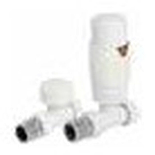 Thermostatic Radiator Valves (Pair) – Straight White