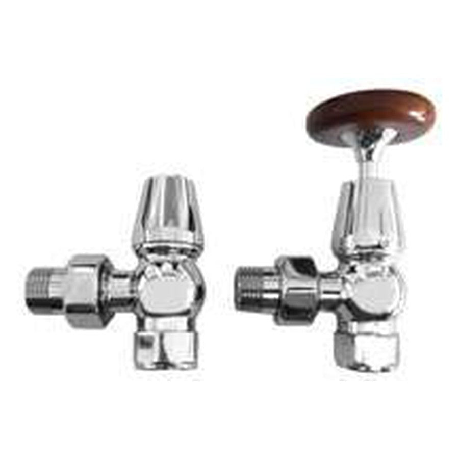 Traditional Radiator Valves, Traditional angled valves, chrome