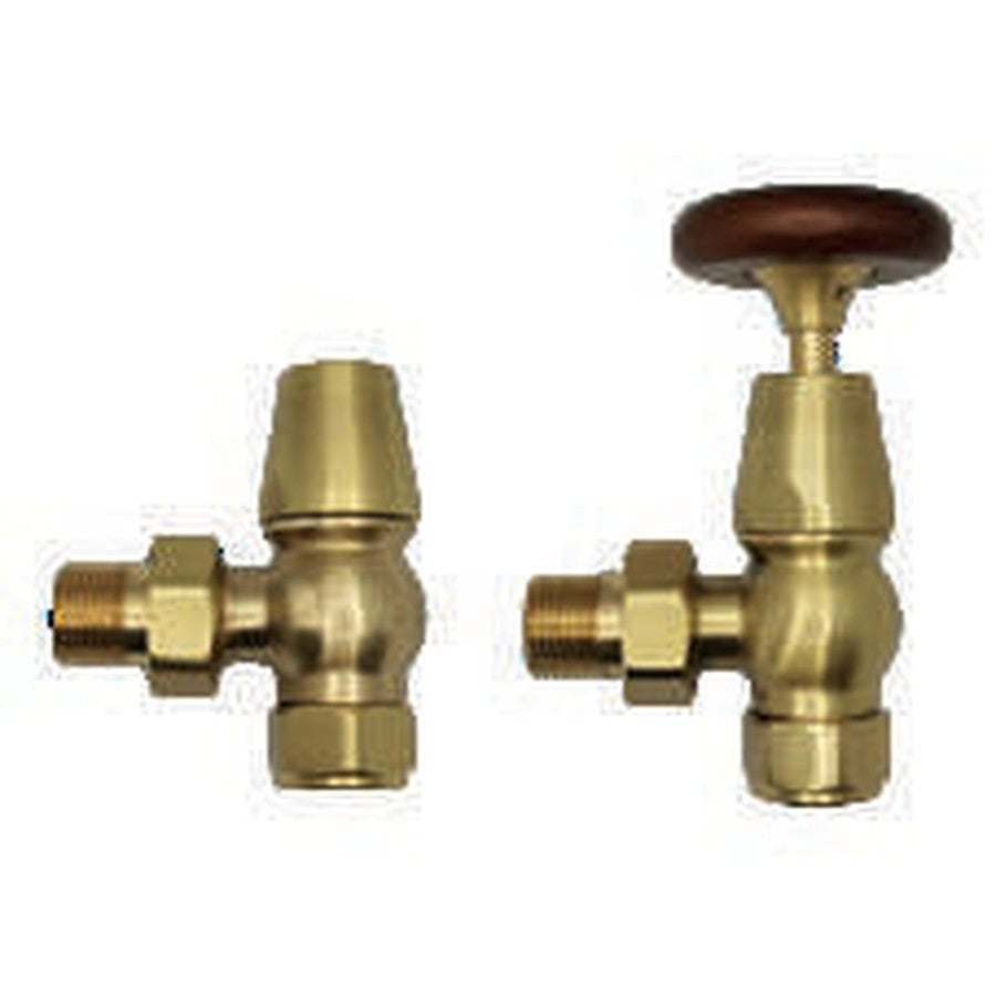 Traditional Radiator Valves, Traditional angled valves, brass