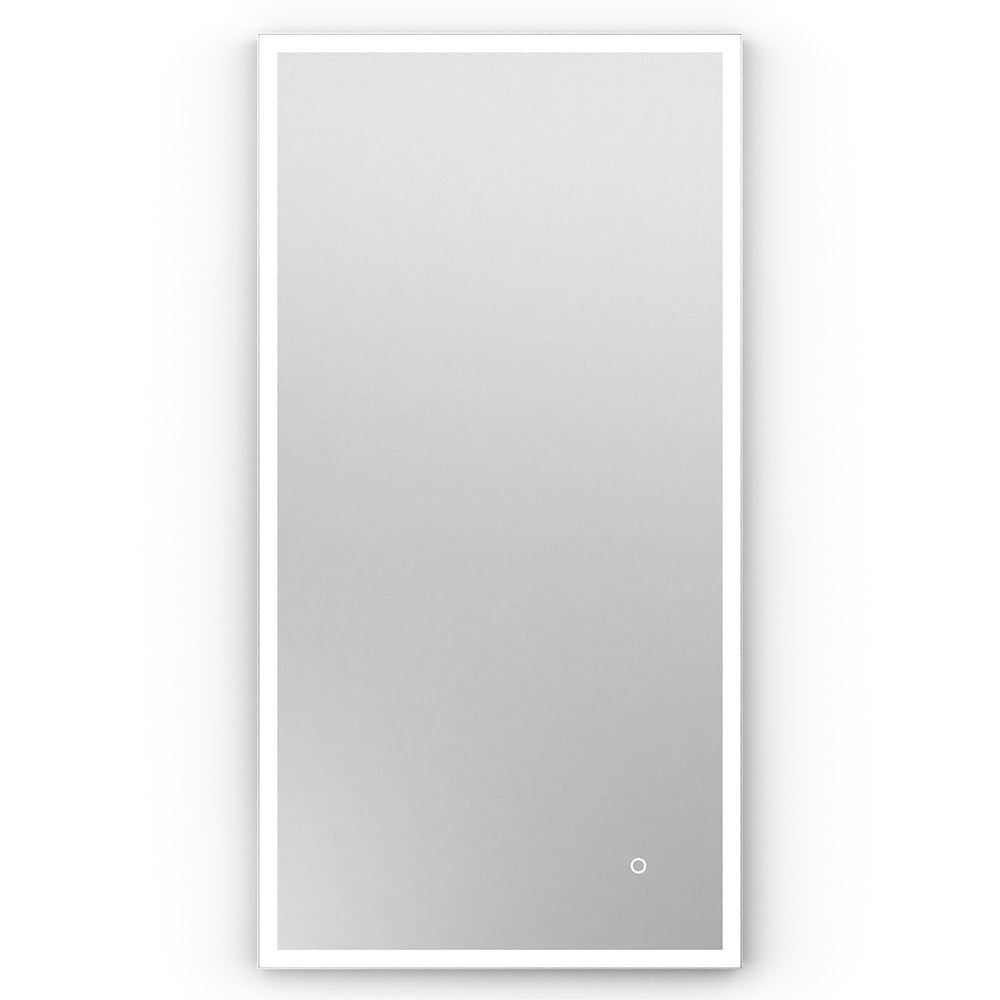 Tate Light Rectangular Mirror 40 White - 40x80cm