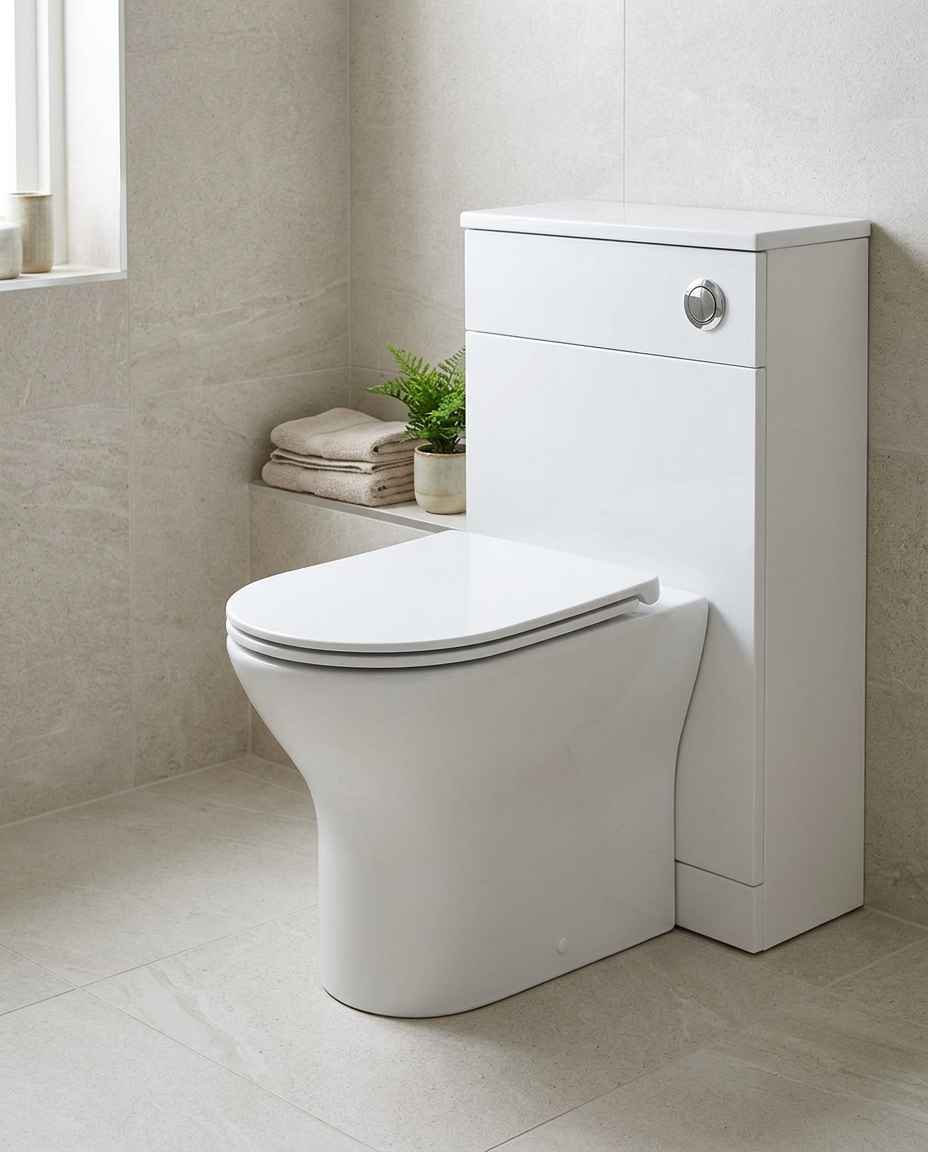 Turino Back to Wall Toilet in a bright modern bathroom