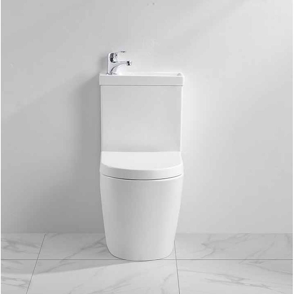 2-in-1 toilet with a basin built into the cistern top