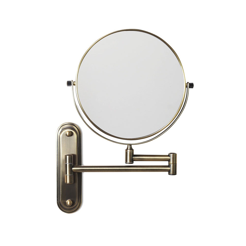 Taylor Reversible 5x Magnifying Wall Mirror - Aged Brass
