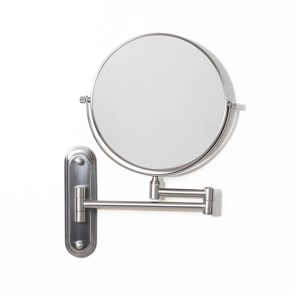 Taylor Reversible 5x Magnifying Wall Mirror - Brushed Nickel