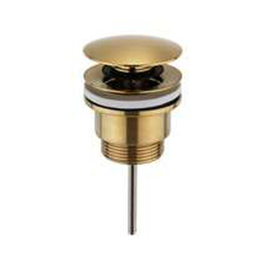 Universal Click Basin Wastes, Brushed brass