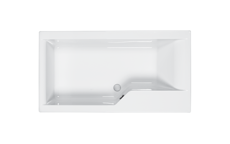 Carron Urban Swing Shower Bath, plan view