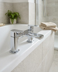 Vista Bath Filler in a bright modern bathroom
