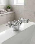 Vittoria Mono Basin Mixer in a bright modern bathroom