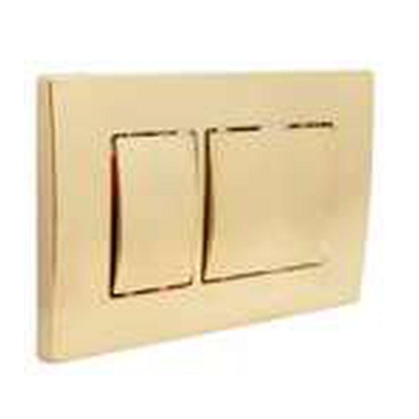 WC Frame Flush Plates – Square, brushed brass