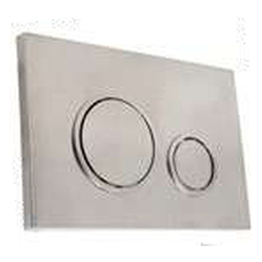 WC Frame Flush Plates – Round, brushed nickel